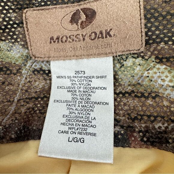 Mossy Oak Men’s Shirt Yellow Camo Mesh Side SZ L - Picture 13 of 15